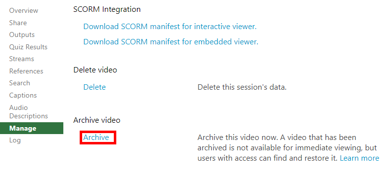 Comment archiver une vidéo
